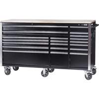 HDRC7220 HD Series Roller Cabinet, 20 Drawers, 72" W x 24" D x 42-3/10" H, Black Southpoint Industrial Supply