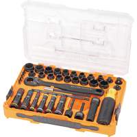 KNECT Complete Impact Pass Through & Flip Socket Set, 39 Pcs, Impact Southpoint Industrial Supply