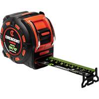 Shockforce NITE EYE Tape Measure, 1-1/4" x 16'/5 m, Metric/SAE Graduations Southpoint Industrial Supply