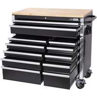 HDRC4112 HD Series Roller Cabinet, 12 Drawers, 41" W x 21" D x 40-3/10" H, Black Southpoint Industrial Supply