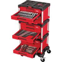 366-Piece Master Mechanics Hand Tool Set with PACKOUT Drawers & Dolly, 16-3/10" x 22-1/5" x 48-5/8", Black/Red Southpoint Industrial Supply
