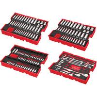 Jeu de cliquets et douilles m&eacute;triques et SAE avec organisateur PACKOUT &agrave; profil bas, 242 Mcx, Chocs, Prise de 1/2"/1/4"/3/8", Profond Southpoint Industrial Supply