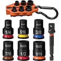 Grab-And-Go Impact Socket Set, SAE, 7 Pcs, Impact, 3/8" Drive Size Southpoint Industrial Supply