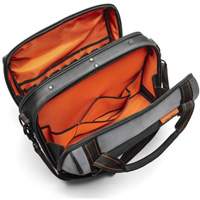 17" Tradesman Closed Top Tool Bag, Polyester, 3 Pockets, Black/Grey/Orange Southpoint Industrial Supply