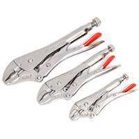 Curved Jaw Locking Pliers with Wire Cutter Set, 3 Pieces Southpoint Industrial Supply
