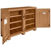 Model 129 Bin Storage Cabinet with Padlock, Steel, 48 Cubic Feet, Tan Southpoint Industrial Supply