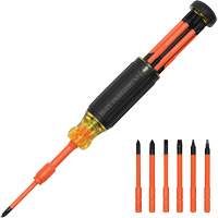 6-in-1 Insulated Auto-Lock Screwdriver, 9-1/2" L, Cushion Grip Handle Southpoint Industrial Supply