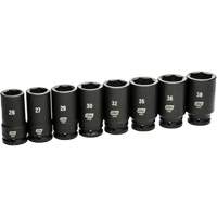 6 Point SAE Socket Set, 8 Pcs, Impact, 3/4" Drive Size, Deep Southpoint Industrial Supply
