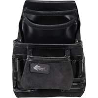 Phantom Collection Heavy-Duty Nail & Tool Bag, Leather, 10 Pockets, Black Southpoint Industrial Supply