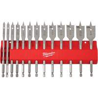 Flat Boring Bit Set, 13 Pieces, High Carbon Steel Southpoint Industrial Supply