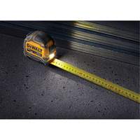 TOUGHSERIES Lighted Tape Measure, 26'/8 m, Imperial & Metric Graduations Southpoint Industrial Supply