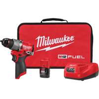 M12 FUEL Brushless Cordless Hammer Drill Kit with Battery & Charger, Lithium-Ion, 12 V, 1/2" Chuck Southpoint Industrial Supply