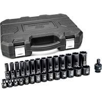 Jeu de douilles m&eacute;triques &agrave; 6 pans, 29 Mcx, Chocs, Prise de 3/8", Profond Southpoint Industrial Supply