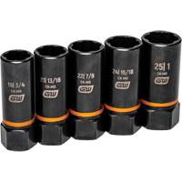 Jeu de douilles d'extraction Bolt Biter, 5 Mcx, Chocs, Prise de 1/2", Profond Southpoint Industrial Supply