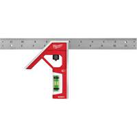Magnetic Combination Square, 12" L, Stainless Steel, Plain Southpoint Industrial Supply