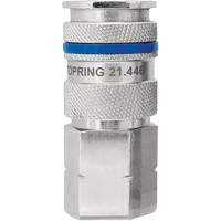 Raccord industriel rapide QUIKSILVER, Laiton nickel&eacute;, 1/4", NPT femelle, 435 PSI Southpoint Industrial Supply