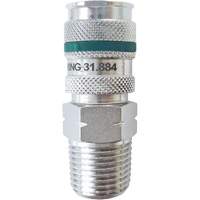 Raccord rapide QUIKSILVER Ultraflo 7,8 mm, Acier zingu&eacute;, 1/2", NPT m&acirc;le, 362 PSI Southpoint Industrial Supply