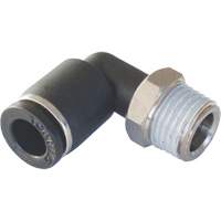 Adaptateur coude m&acirc;le NPT MAXFIT &agrave; raccord instantan&eacute; (push-to-connect), 3/8" x 1/2" dia., Polym&egrave;re PBT Southpoint Industrial Supply