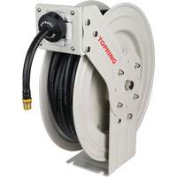 MAXREEL Single-Arm Automatic Rewind L Hose Reel with Rubber Hose, Air, 3/8" x 50', Single Hose, 250 PSI Southpoint Industrial Supply