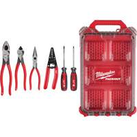 Ensemble de pinces &agrave; prise gain&eacute;e, pince &agrave; d&eacute;nuder et tournevis &agrave; prise coussin&eacute;e avec organisateur PACKOUT Southpoint Industrial Supply