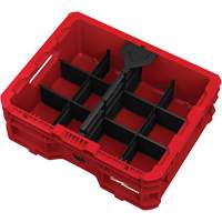 PACKOUT Low-Profile Crate, 15" x 18-5/8" x 6-5/8", Black/Red Southpoint Industrial Supply