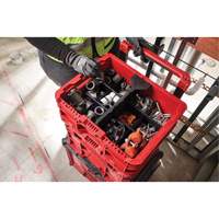 PACKOUT Low-Profile Crate, 15" x 18-5/8" x 6-5/8", Black/Red Southpoint Industrial Supply