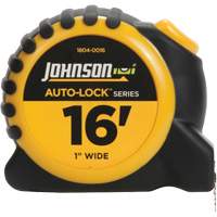 Ruban &agrave; mesurer Auto-Lock avec agrafe de ceinture en acier, 1" x 16', Marques de goujon 1/16" Southpoint Industrial Supply