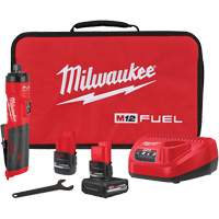 Ensemble de rectifieuse droite FUEL, 1/4" collet, 12 V, Lithium-ion Southpoint Industrial Supply
