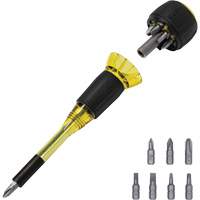 8-in-1 Tru-Grip Screwdriver with Stubby, 6-57/100" L, Plastic Handle Southpoint Industrial Supply