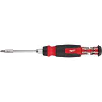14-in-1 Ratcheting 1/4" Drive Multi-Bit Screwdriver, 10-11/100" L, Cushion Grip Handle Southpoint Industrial Supply
