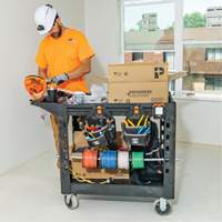 Chariot utilitaire MODbox, 0 tiroirs, 44-63/100" lo x 25-1/2" la x 39" h, Noir Southpoint Industrial Supply