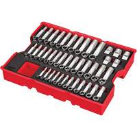 1/4”, 3/8” & 1/2” Drive Metric Socket Set with Tray for PACKOUT Drawers, 77 Pcs Southpoint Industrial Supply