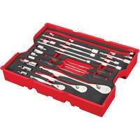 1/4”, 3/8” & 1/2” Drive Ratchet & Accessory Set with Tray for PACKOUT Drawers, 23 Pcs Southpoint Industrial Supply