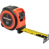 CONTROLTOUCH Self Centering Tape Measure, 1-3/16" x 25', 1/16" Graduations Southpoint Industrial Supply