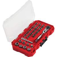 1/4” Hex Drive Mini Flex Head Ratchet & Bit Set with 7 Lock Positions, 44 Pcs., Combo Southpoint Industrial Supply
