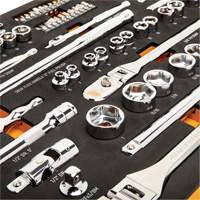 1/4", 3/8" & 1/2" Drive 120XP Mechanics Tool Set in Foam Tray, 89 Pcs Southpoint Industrial Supply