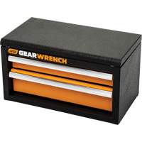 Heavy Gauge Mini Toolbox, 6" W, 2 Drawers, Black/Orange Southpoint Industrial Supply