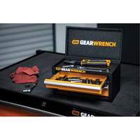 Heavy Gauge Mini Toolbox, 6" W, 2 Drawers, Black/Orange Southpoint Industrial Supply