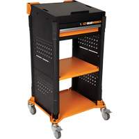 Diagnostic Mobile Workcenter Cart, 1 Drawers, 26" L x 22-7/10" W x 46" H, Black/Orange Southpoint Industrial Supply