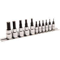 Magnetic SAE Bit Socket Set JMHB-11S, Hex, 1/4"/3/8" Drive, 11 Pcs Southpoint Industrial Supply