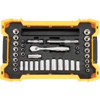 Mechanic Tool Set with TOUGHSYSTEM&reg; 2.0 Tray & Lid, 131 Pcs, 1/4"/3/8" Drive Size, Deep Southpoint Industrial Supply