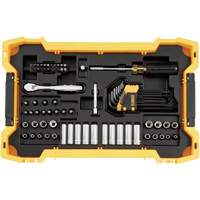 Mechanic Tool Set with TOUGHSYSTEM&reg; 2.0 Tray & Lid, 131 Pcs, 1/4"/3/8" Drive Size, Deep Southpoint Industrial Supply