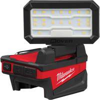M18 ROVER Compact Folding Flood Light with USB Charging, LED, 85/250/1000/500 Lumens, Glass-Filled Nylon Housing Southpoint Industrial Supply