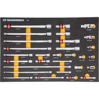1/4", 3/8" & 1/2" Drive Master Chrome Drive Tool Accessories Set with Foam Storage Tray Southpoint Industrial Supply