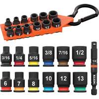Jeu de douilles SAE & m&eacute;triques Grab-And-Go, 13 Mcx, Chocs, Prise de 1/4" Southpoint Industrial Supply