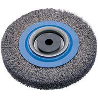 Crimped Wire Bench Wheel Brush, 8" Dia., 0.0118" Fill, 5/8" - 1-1/4" Arbor Southpoint Industrial Supply