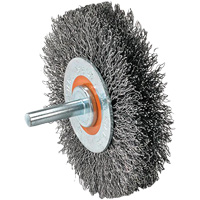 Mounted Wire Brush, 1-3/8" Dia., 0.008" Fill, 1-1/4" Arbor Southpoint Industrial Supply