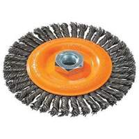 Stringer Bead Knotted Wire Brush, 4" Dia., 0.02" Fill, 5/8"-11 Arbor, Steel Southpoint Industrial Supply