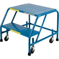 Rolling Step Ladder with Locking Step, 2 Steps, 18" Step Width, 19" Platform Height, Steel VC131 | Southpoint Industrial Supply