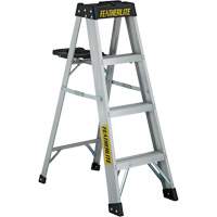 3400 Series Industrial Extra Heavy-Duty Step Ladder, 4', Aluminum, 300 lbs. Capacity, Type 1A Southpoint Industrial Supply